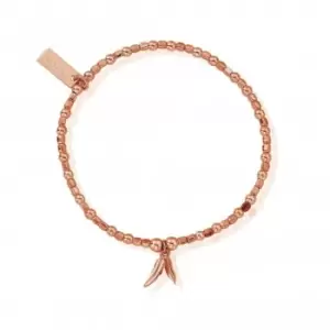Image of ChloBo Rose Gold Double Feather Bracelet RBCFB585