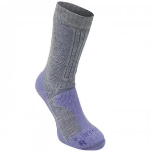 Image of Karrimor Merino Fibre Midweight Walking Socks Ladies - Grey/Lilac