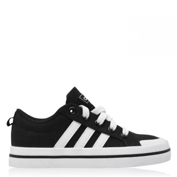 Image of adidas Bravada Canvas Trainers Child Boys - Black/White