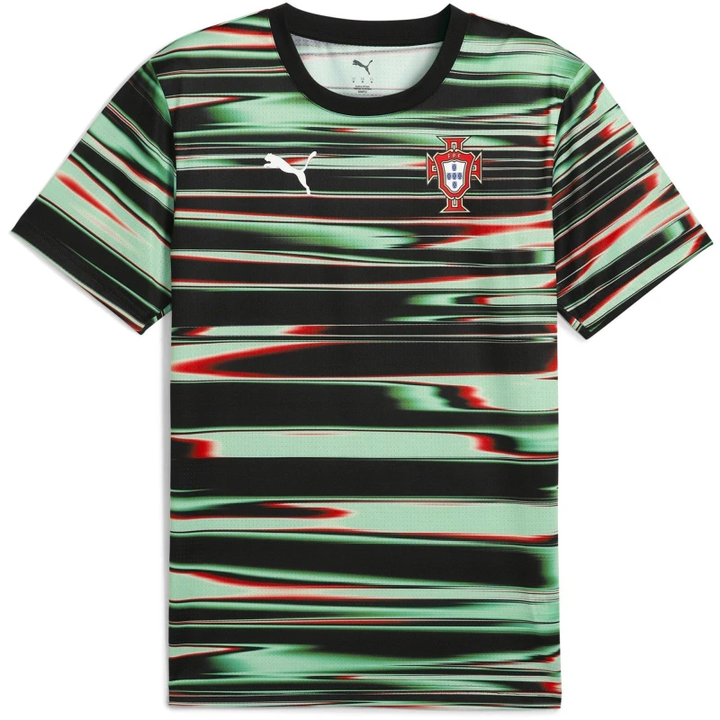 Image of Puma Portugal Pre Match T-Shirt 2025 Adults Black/White male S