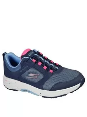 Image of Skechers Go Walk Outdoors Waterproof Lace Up Trainers, Navy, Size 7, Women