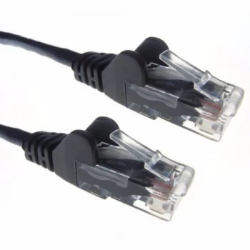Image of Zexum Black RJ45 Cat5e High Quality 24AWG Stranded Snagless UTP Ethernet Network LAN Patch Cable - 1.5 Meter