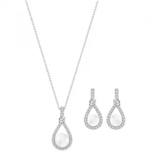 Image of Ladies Swarovski Stainless Steel Enlace Set