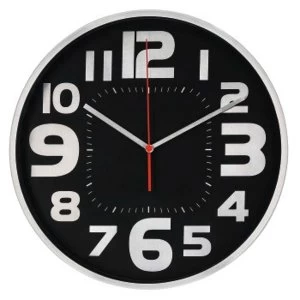 Image of Hama Emotion Wall Clock, Diameter 30 cm, Quiet, Grey, Silver, One Size