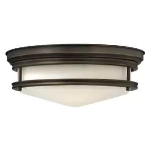 Image of 3 Bulb Flush Light Low Ceiling Oil Rubbed Bronze LED E27 40W Bulb