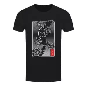 Image of Unorthodox Collective Mens Oriental Gecko T-Shirt (S) (Black/White)