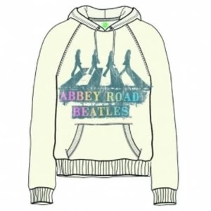 Image of The Beatles Abbey Road Spray Ladies Natural Hoodie X Large