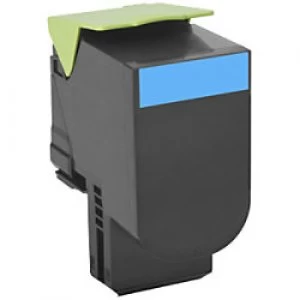 Image of Lexmark 70C2XCE Cyan Laser Toner Ink Cartridge