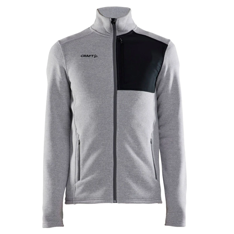 Image of Craft CRAFT Men ADV Explore Fleece Heavy Jacket in Pale Grey Size: Small Pale Grey S Male 5063425452323