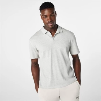 Image of Jack Wills Open Neck Waffle Polo - Grey
