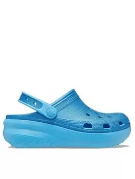 Image of Crocs CROCS CLASSIC CROCS GLITTER CUTIE SANDAL, Blue, Size 3 Older