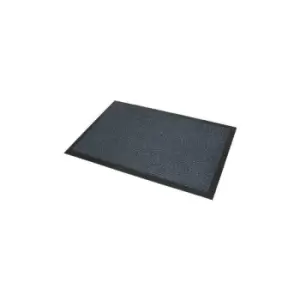 Image of JVL Office Entrance Absorbent Barrier Door Mat, 120 x 180 cm, Black/Blue