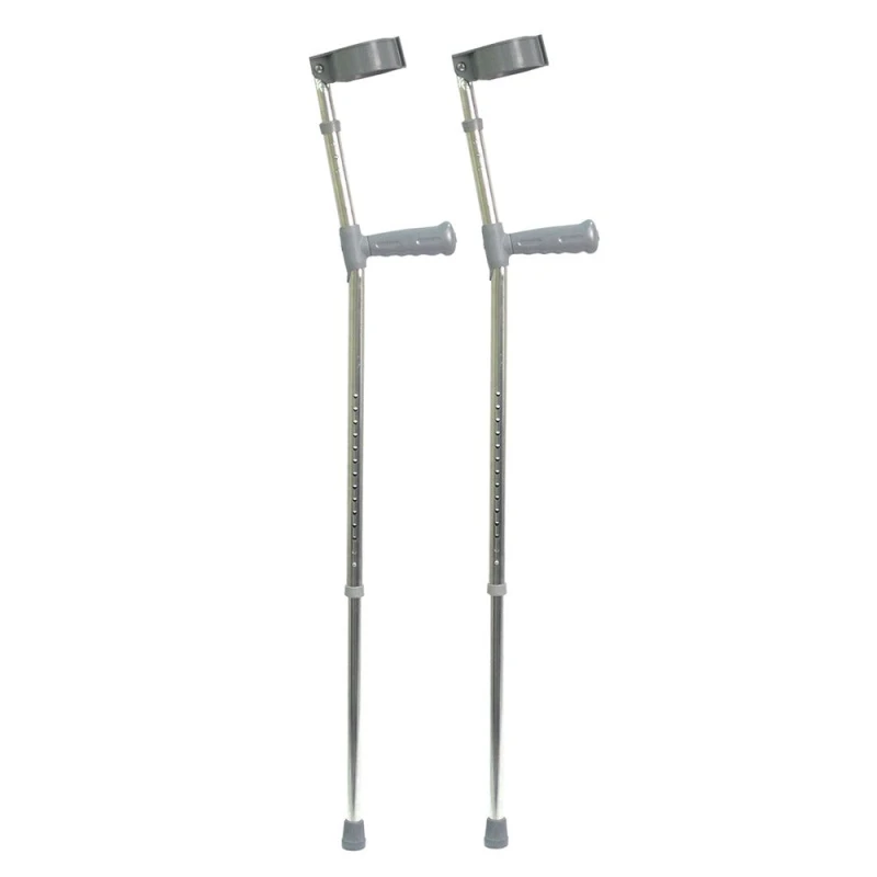 Image of Loops PAIR PVC Wedge Handled Elbow Crutch - 14+3 Height Settings - 222kg Weight Limit Multi