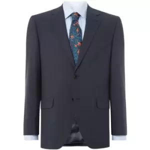 Image of Howick Tailored Delaware SB2 suit jacket with notch lapel - Blue