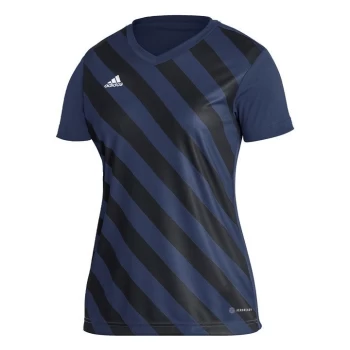 Image of adidas Entrada 22 Graphic Jersey Womens - Team Navy Blue 2 / Black