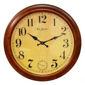 Image of WILLIAM WIDDOP Satin Wooden Wall Clock - 60cm