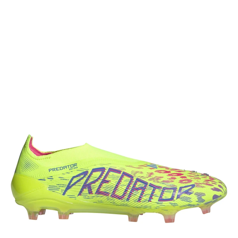 Image of adidas Predator Elite Laceless Firm Ground Football Boots Yellow/Pink male 6 (39.3)