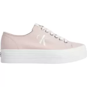 Image of Calvin Klein Jeans Vulcanized Flatform Laceup Co - Pink