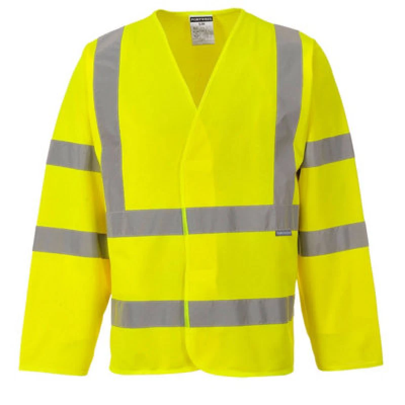 Image of Portwest Long Sleeve Hi Vis Waistcoat C473YERS/M Colour: Yellow