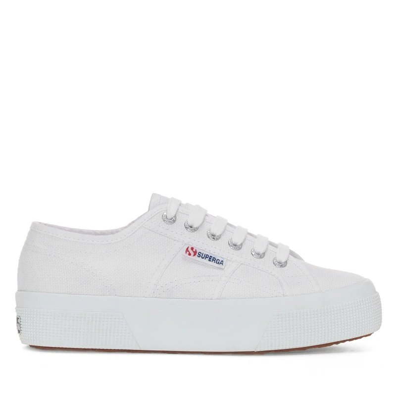 Image of Superga Womens Platform Canvas Trainers White female 6 (39.5)