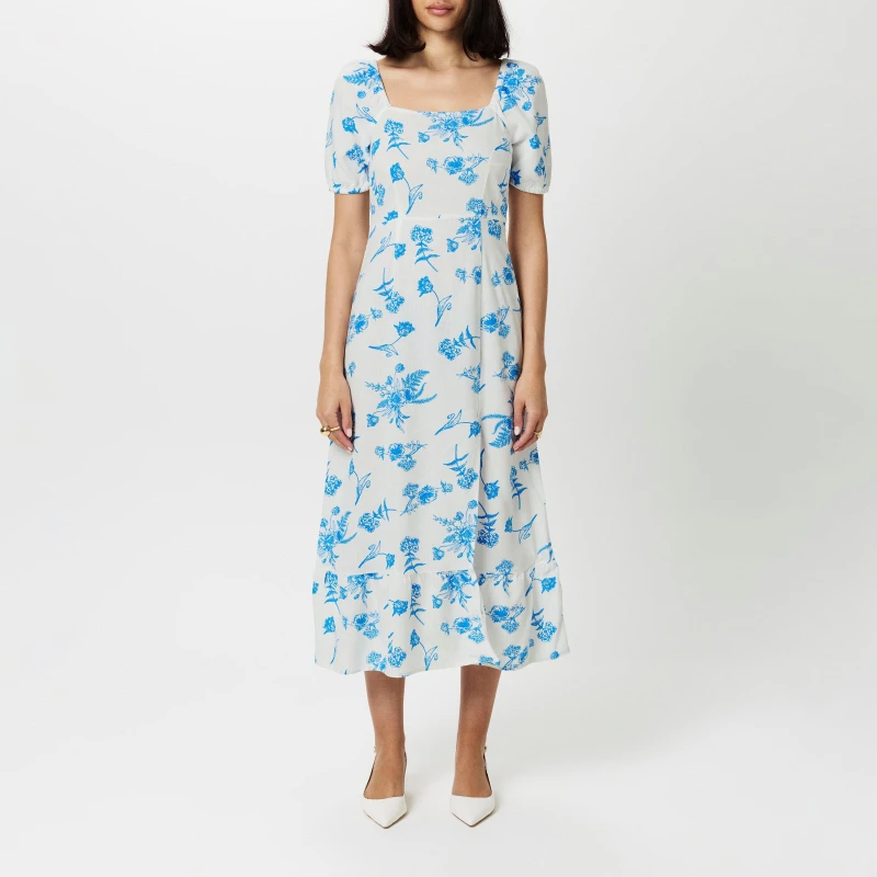 Image of Vero Moda Linen Dress - White White 8