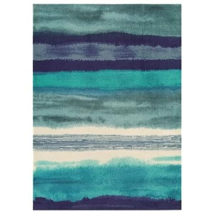 Image of Asiatic Boca Rug - 170 x 120cm - Striped Blue