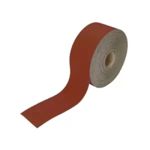 Image of Faithfull Aluminium Oxide Sanding Paper Roll Red Heavy-Duty 115mm x 50m 40G