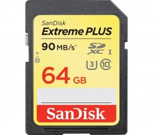 Image of SanDisk Extreme Plus 64GB SDXC Memory Card