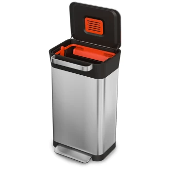 Image of Joseph Joseph Titan Trash Compacting Bin - Stainless Steel