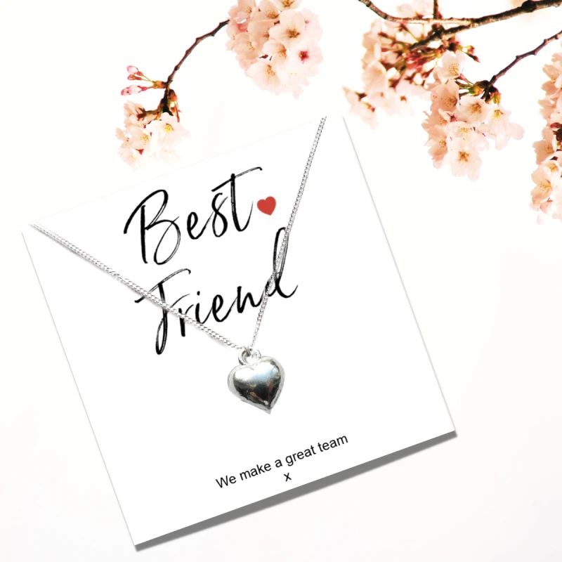 Image of Aye Do Gifts Best Friend Necklace & Card Gift Gift For Best Freind UK - 16"