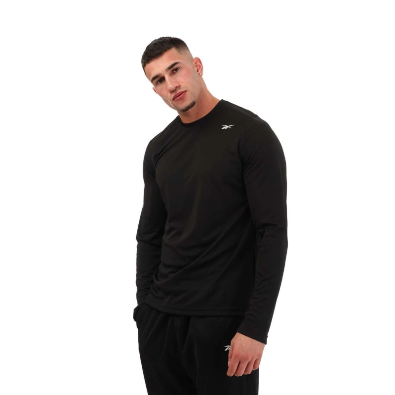 Image of Reebok Training Tech Long Sleeve T-Shirt Regular Fit T-Shirts S Black 30362603350