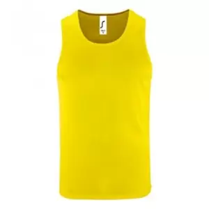 Image of SOLS Mens Sporty Performance Tank Top (M) (Neon Yellow)