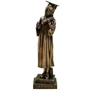 Image of Bronze Graduation Figurine - Girl