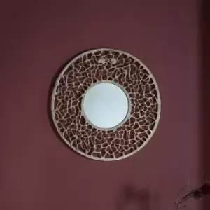 Image of Vance Round Wall Mirror, 52cm Gold Effect