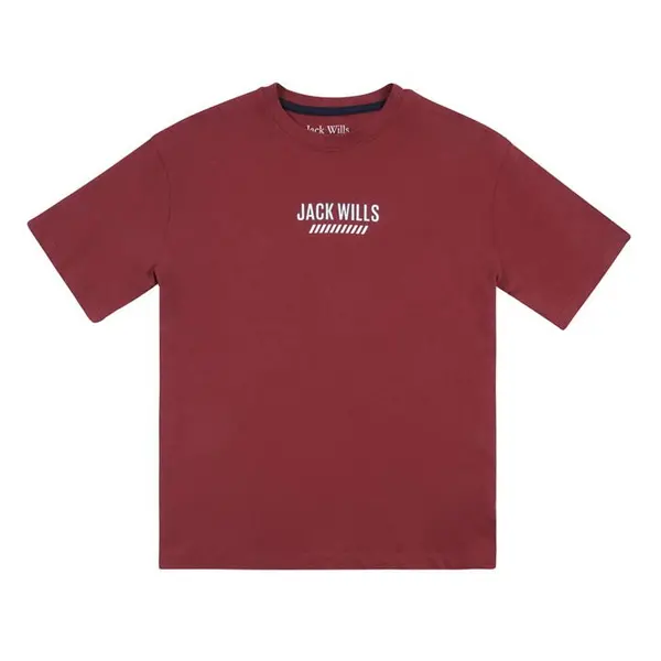 Image of Jack Wills Ski SS Oversize T Jn99 Oversized T-Shirts 7-8 Years Red 30124508175