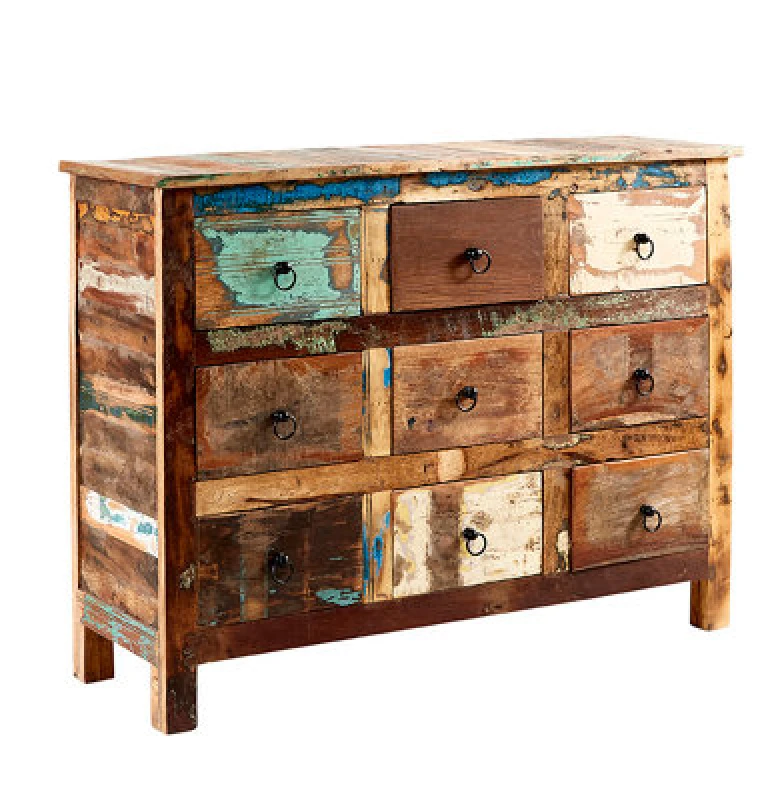 Image of Indian Hub Coastal 9 Drawer Chest