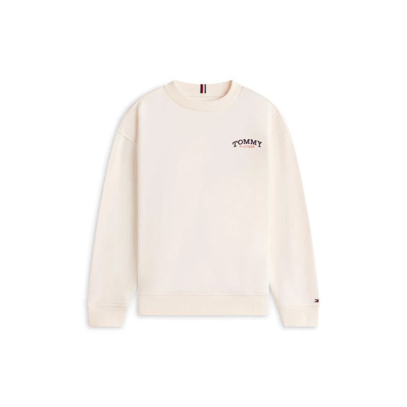 Image of Tommy Hilfiger Kids Monogram Crew Sweatshirt Ancient White male 8Y