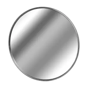 Image of Silver Foil Large Circular Metal Wall Mirror