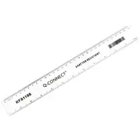 Image of Q-Connect KF01108 30cm Shatterproof Ruler - Clear