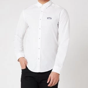 Image of Hugo Boss Athleisure Biado Regular Fit Shirt Oxford Shirt White Size L Men