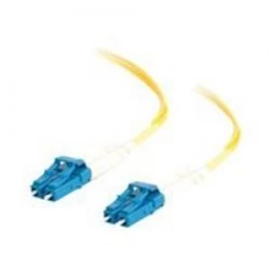 Image of C2G 2m LC-LC 9/125 OS1 Duplex Singlemode PVC Fibre Optic Cable (LSZH) - Yellow