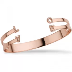 Image of Ladies Mya Bay Rose Gold Plated Love Bangle