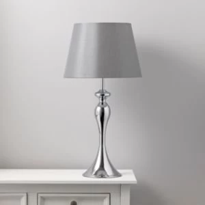 Image of Samantha Grey Chrome Effect Table Lamp