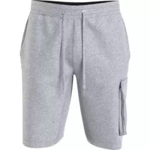 Image of Calvin Klein Jeans Monogram Badge Cargo Shorts - Grey