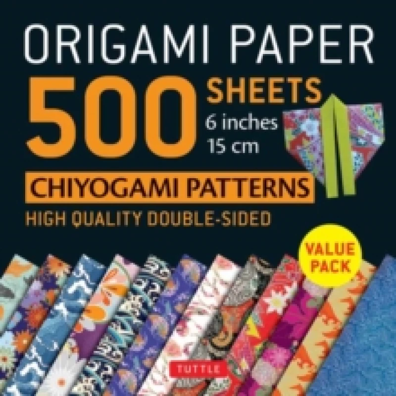 Image of Origami Paper 500 sheets Chiyogami Designs 6" 15cm. Kit. By Tuttle Publishing Books