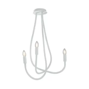 Image of Fan Europe LOVER 3 Light Multi Arm Semi Flush Ceiling light White 100x120cm