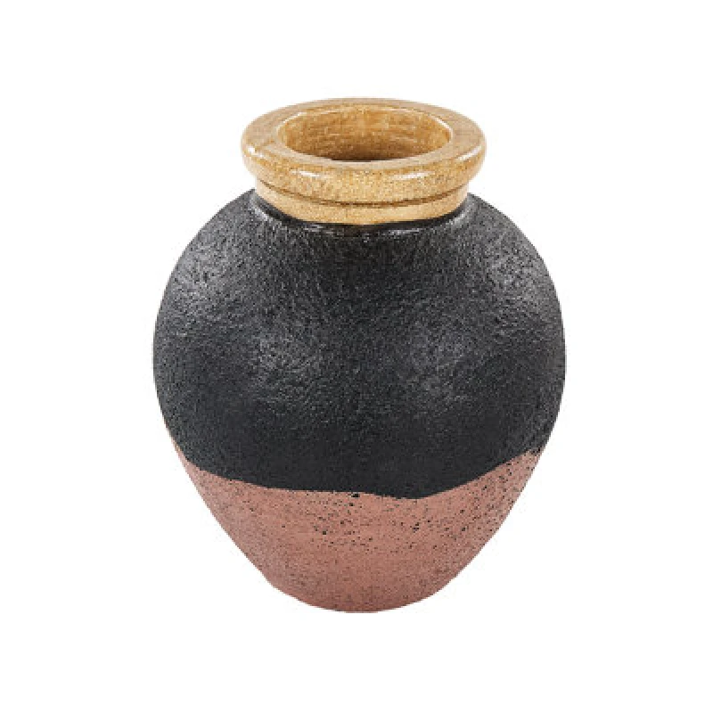 Image of Beliani Decorative Vase Daulis Ceramic 31cm Black