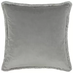 Image of Freya Velvet Cushion Silver / 45 x 45cm / Polyester Filled