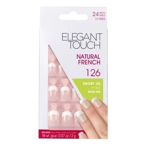 Image of Elegant Touch Small Fake Nails French Manicure 126 Nude