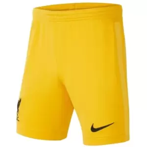 Image of Nike Liverpool Home Goalkeeper Shorts 2021 2022 Junior - Gold
